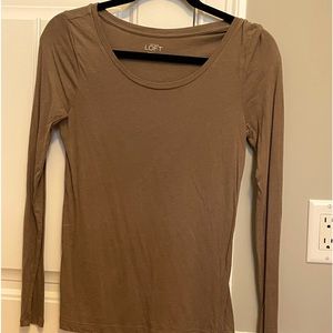 Loft scoop neck long sleeve tee